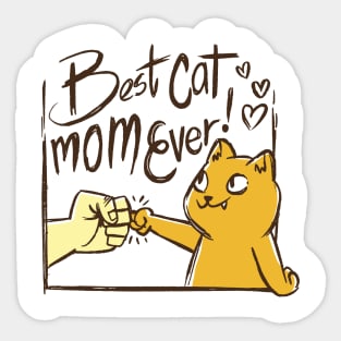 Purr-fect Cat Mom Tribute Sticker